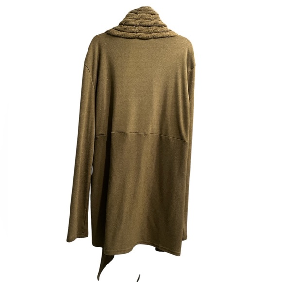 Vintage Green Knit Sweater with Buckle Detail - Size Large - Picture 3 of 5